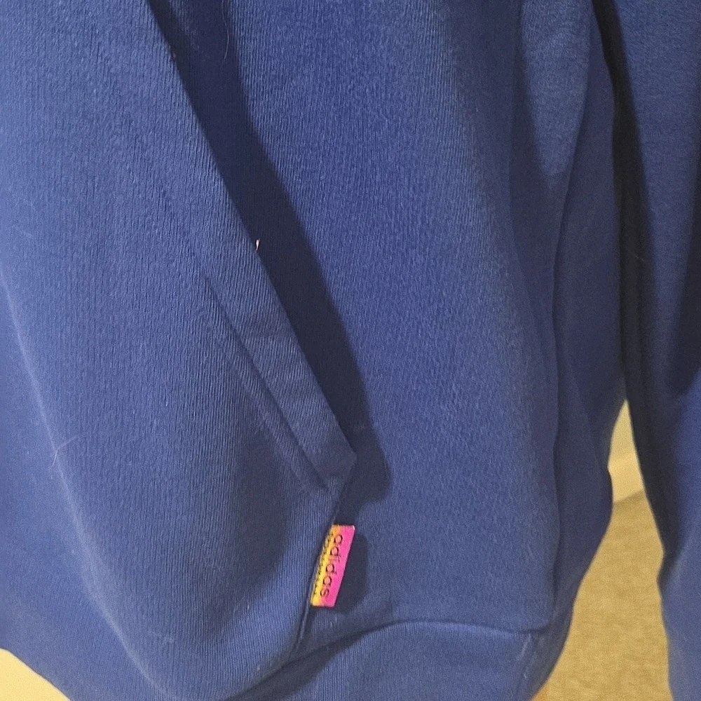 Adidas Blue Oversized Hooded Sweater